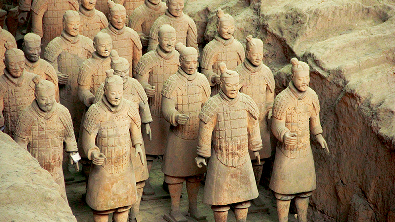 Terracotta Warriors in the pit