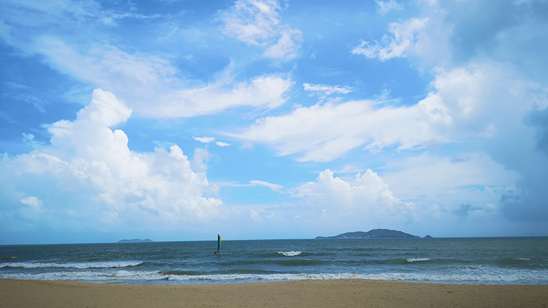The beautiful view by the beach in Sanya, Hainan