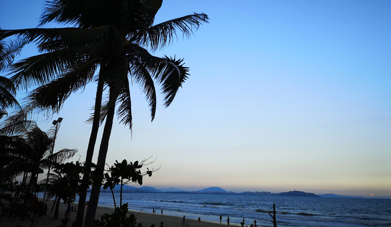 The beach in Hainan