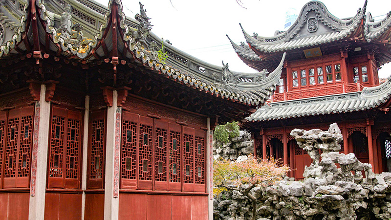 Classic buildings in Yu Garden