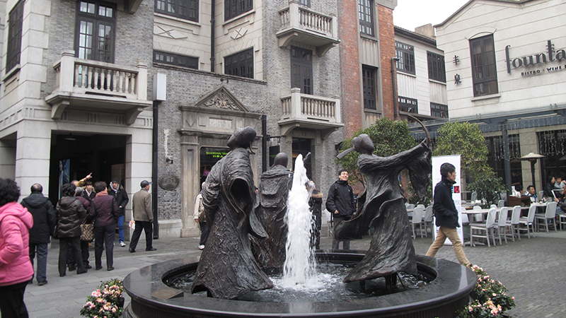 Stone sculptures in Xintiandi