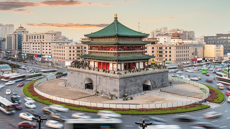 Beautiful Bell Tower at sunset
