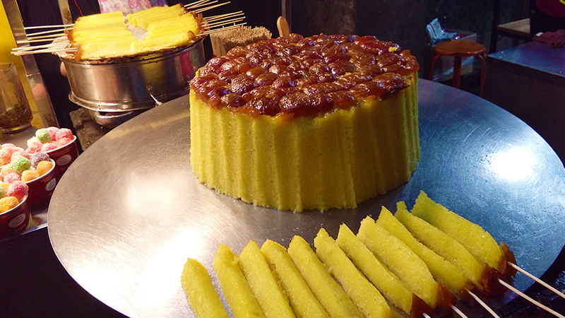Gui Hua Gao skewered with sticks