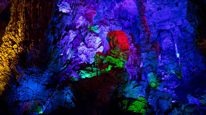 The unique shapes of the stalactites