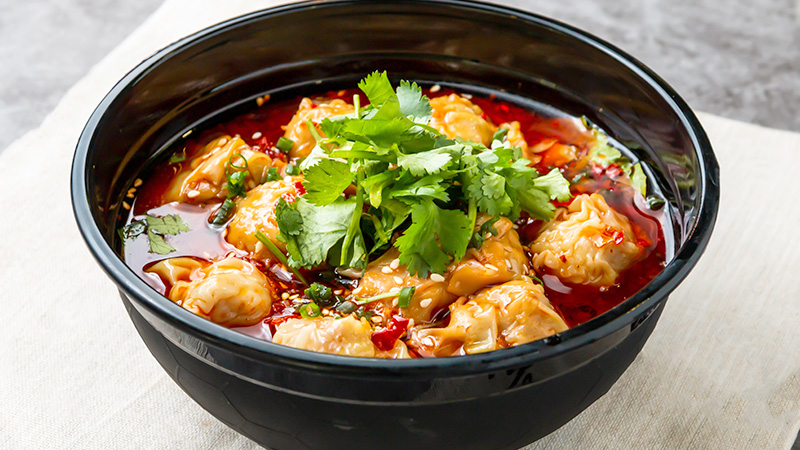 Wontons in red oil