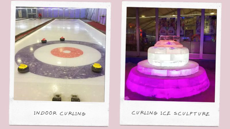 Curling: One of the ice activities