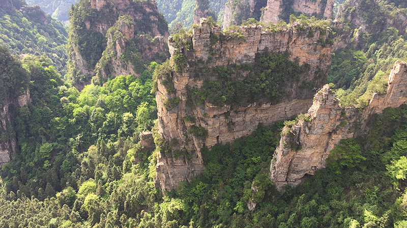 The mountains in Yangjiajie